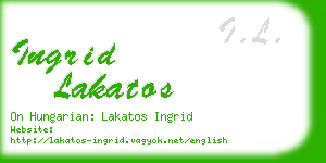 ingrid lakatos business card